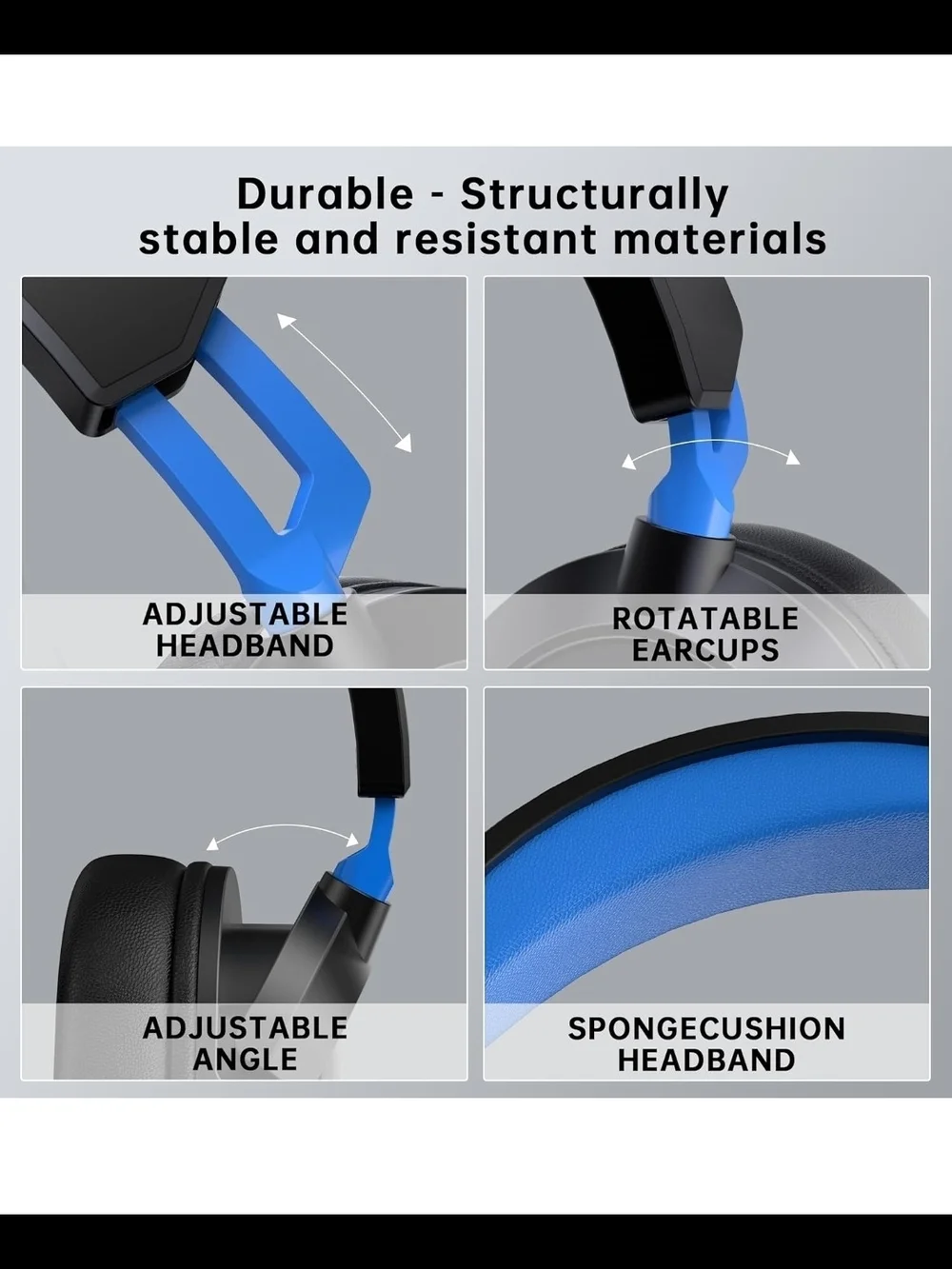 Gaming Headset - Black with Blue Accents